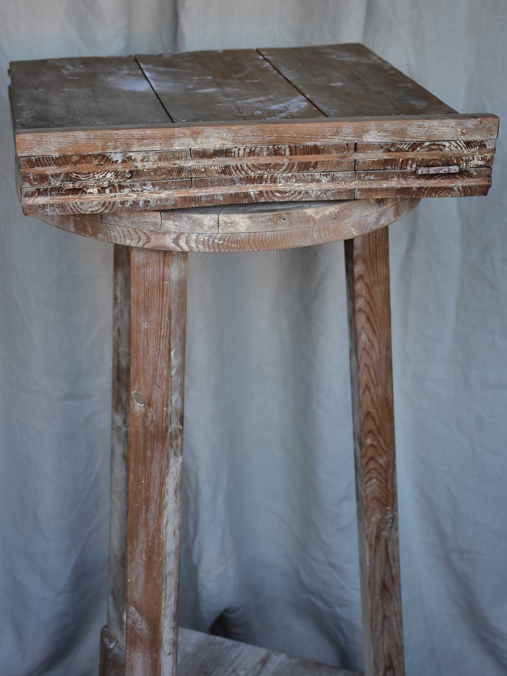 Antique French sculptor's turn table - tall
