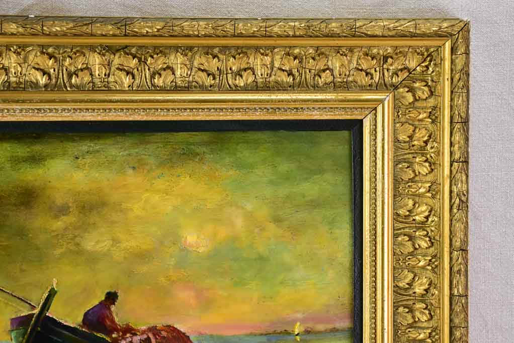 Authentic Marseille-signed Coastal Depiction