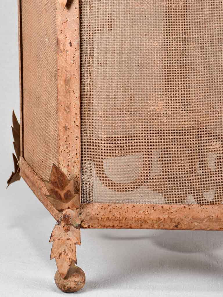 Pair of large 5-sided mesh and tole lanterns 19¾" x 31½"
