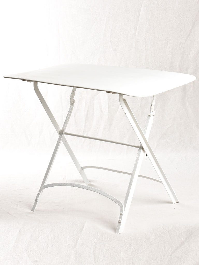 19th century folding rectangular garden table - white 35¾"