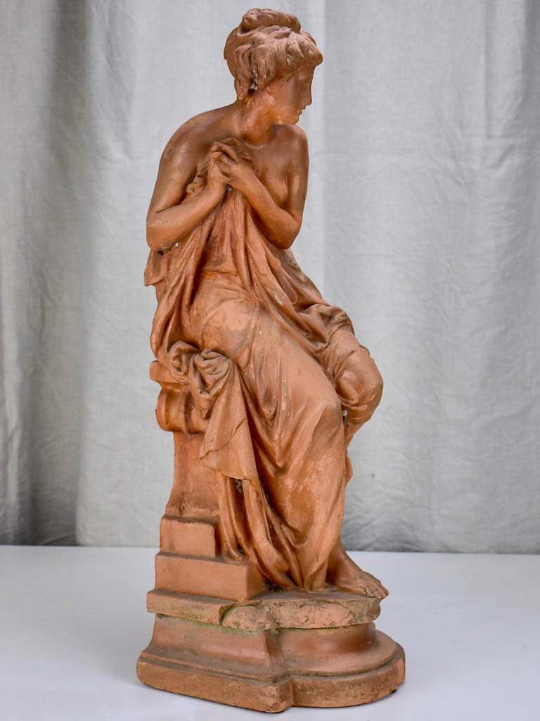 Antique Carrier Belleuse terra cotta sculpture