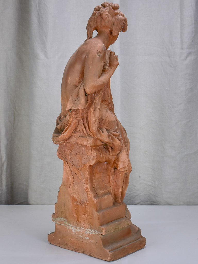 Antique Carrier Belleuse terra cotta sculpture