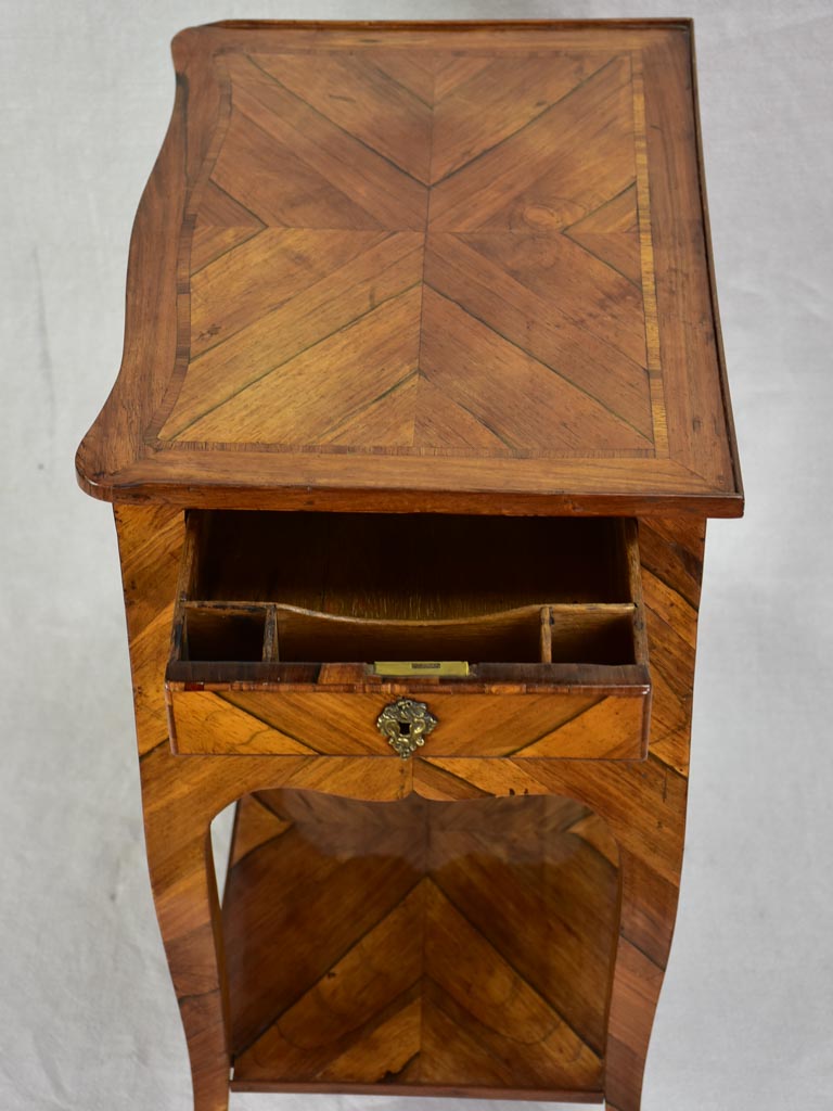 Louis XV side table with side drawer