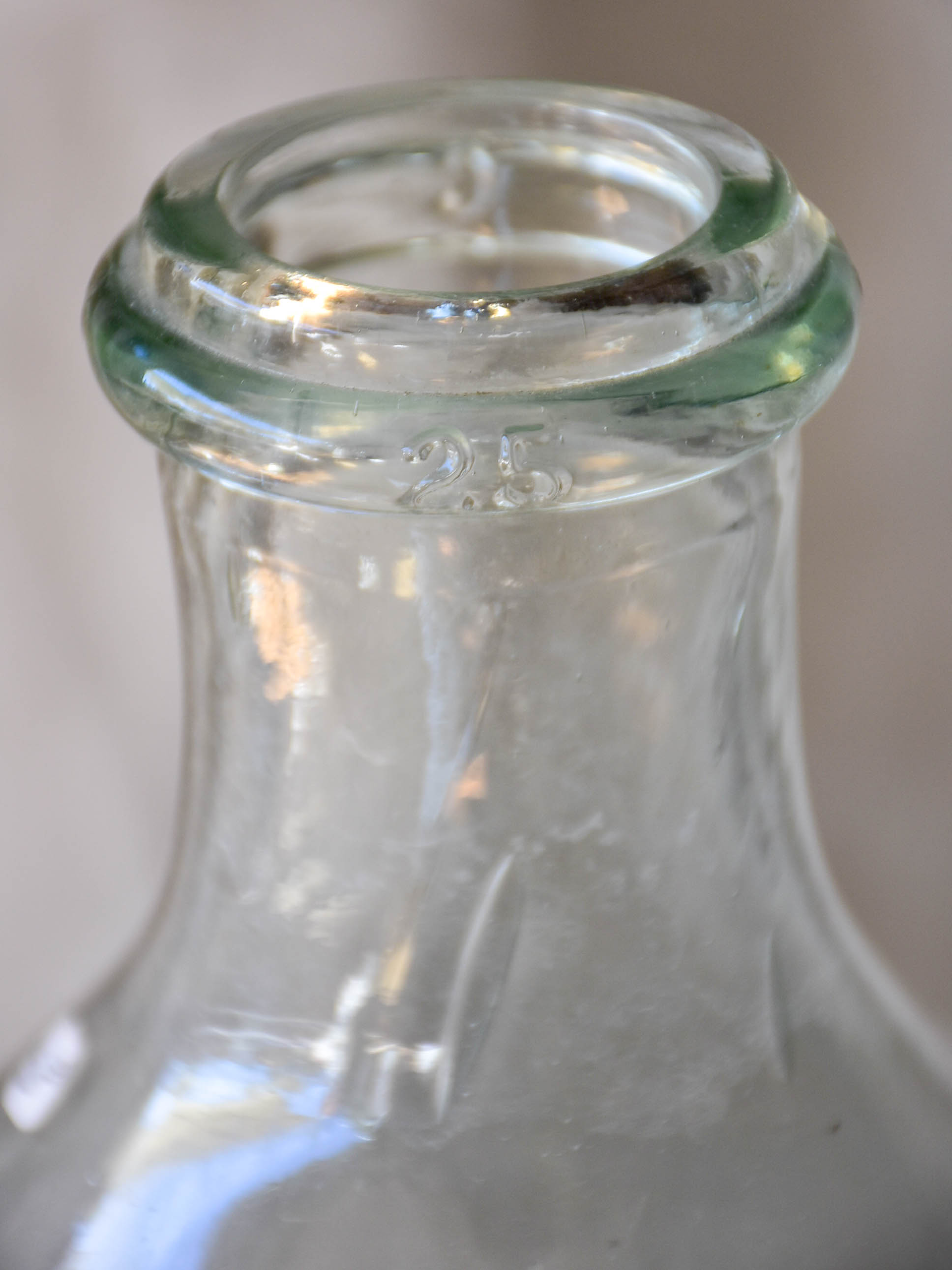 Large vintage French demijohn glass bottle
