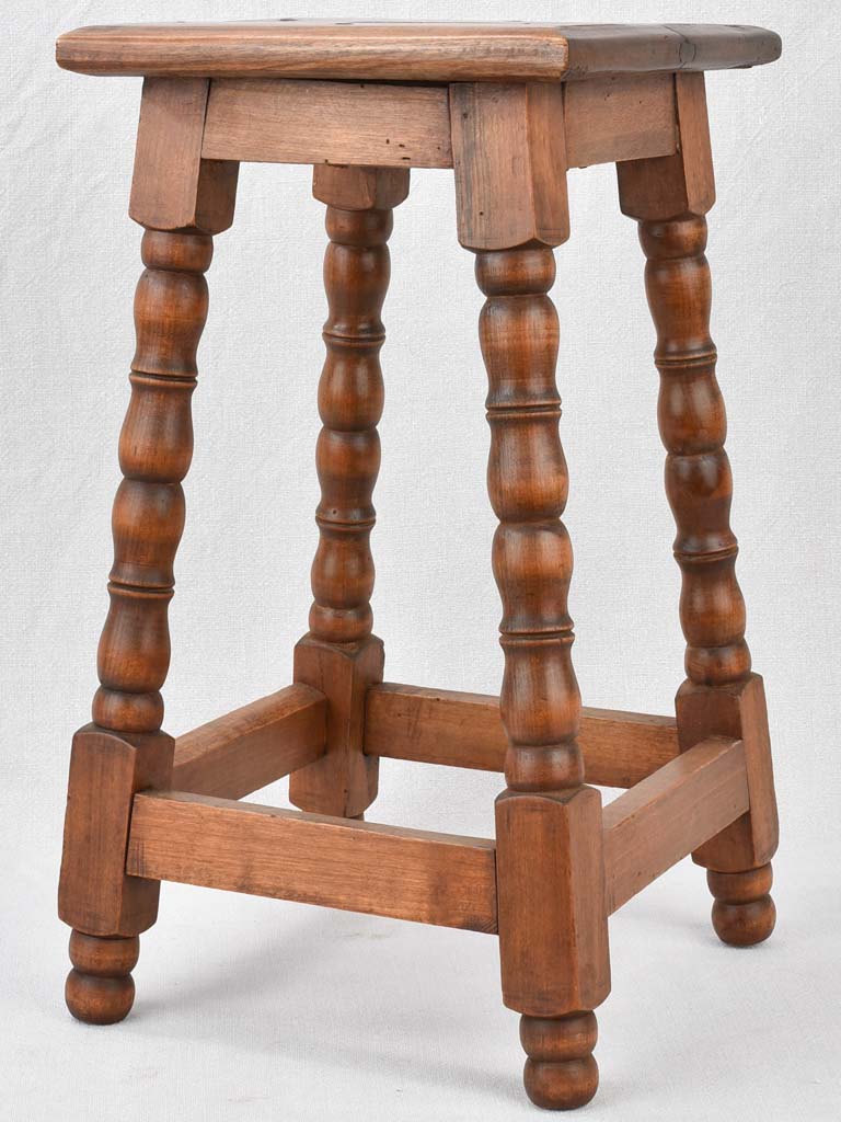 Pair of vintage beech-wood stools 19¾"