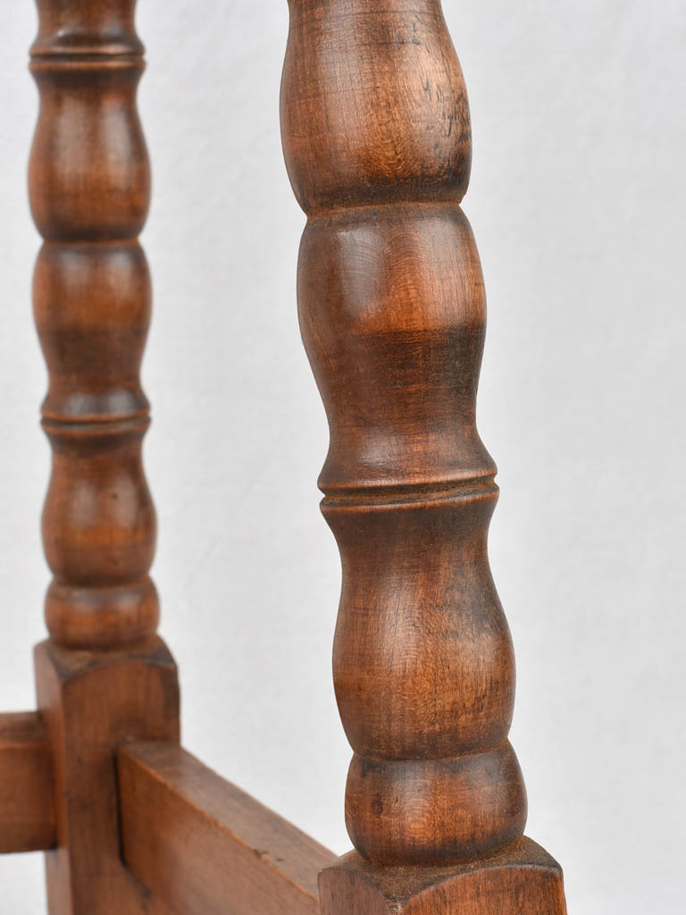Pair of vintage beech-wood stools 19¾"