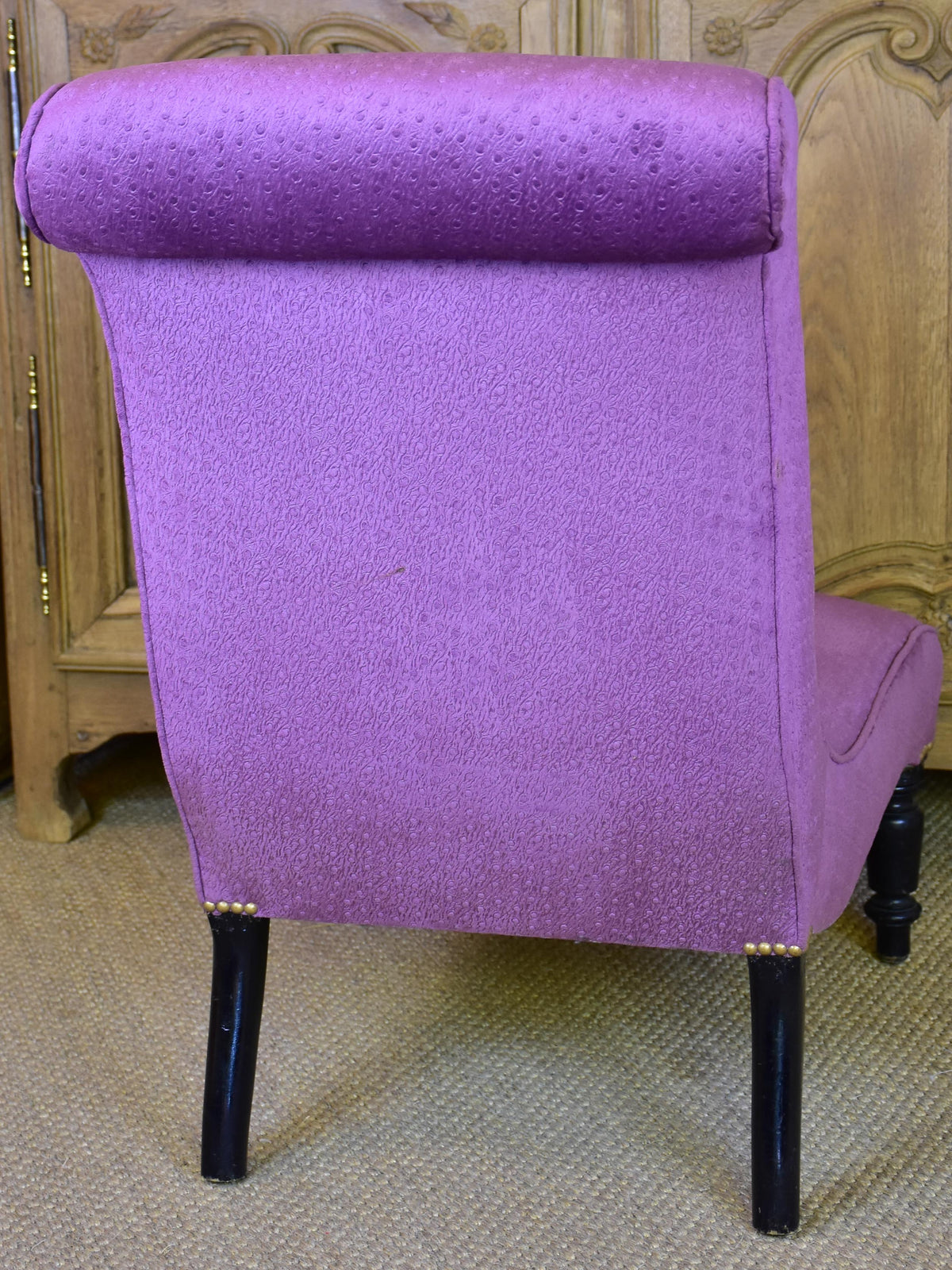 Pair of Napoleon III slipper chairs