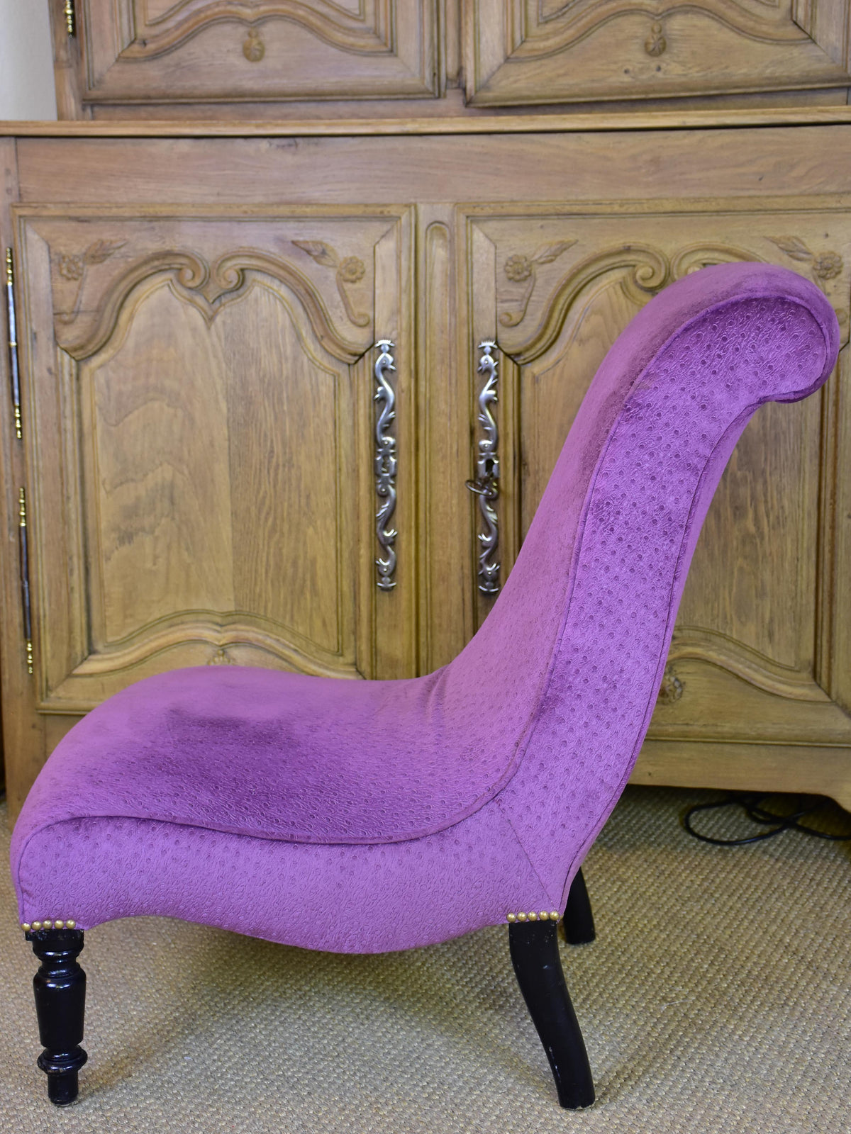 Pair of Napoleon III slipper chairs