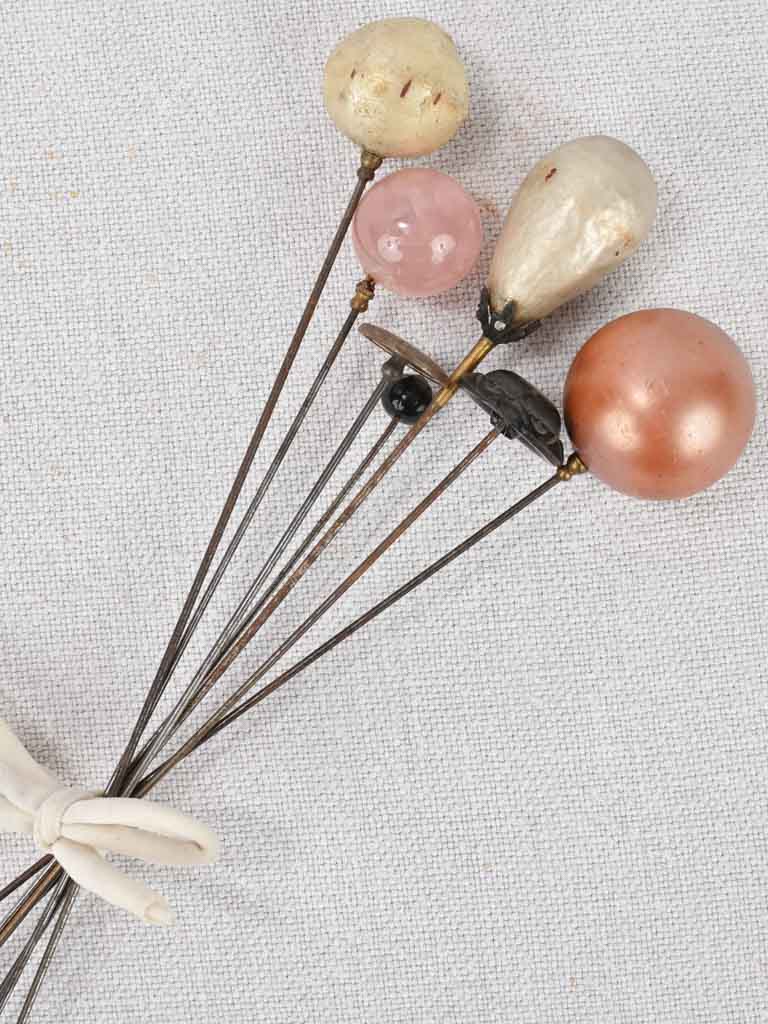 Vintage glass decorative accent hat pins