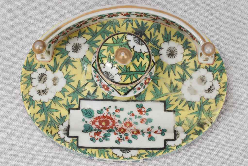Inkwell, Chinoiserie, early-20th-century