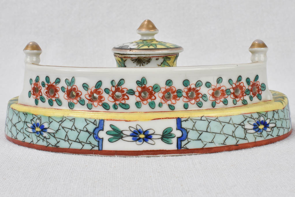 Inkwell, Chinoiserie, early-20th-century