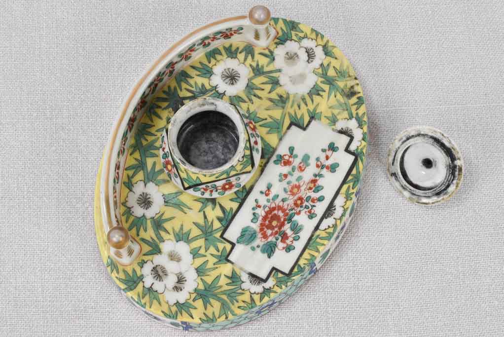 Inkwell, Chinoiserie, early-20th-century