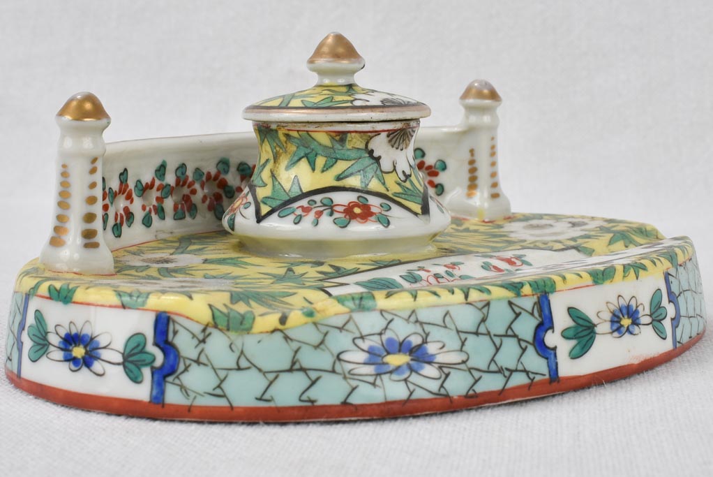 Inkwell, Chinoiserie, early-20th-century