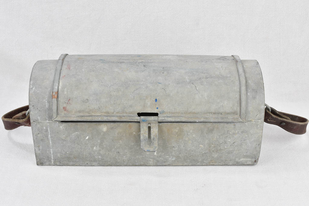 Plumber's toolbox, zinc, antique 19"