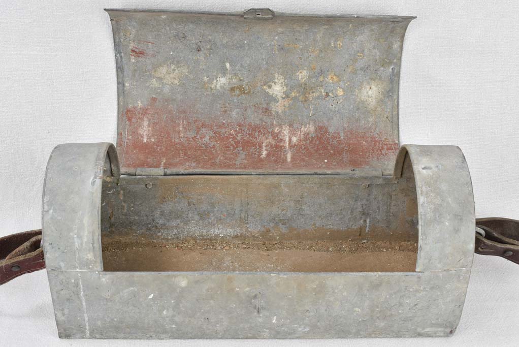 Plumber's toolbox, zinc, antique 19"