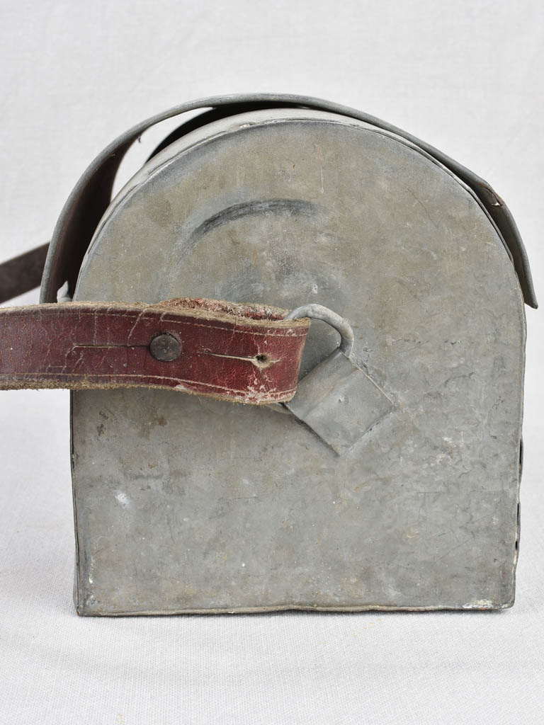 Plumber's toolbox, zinc, antique 19"