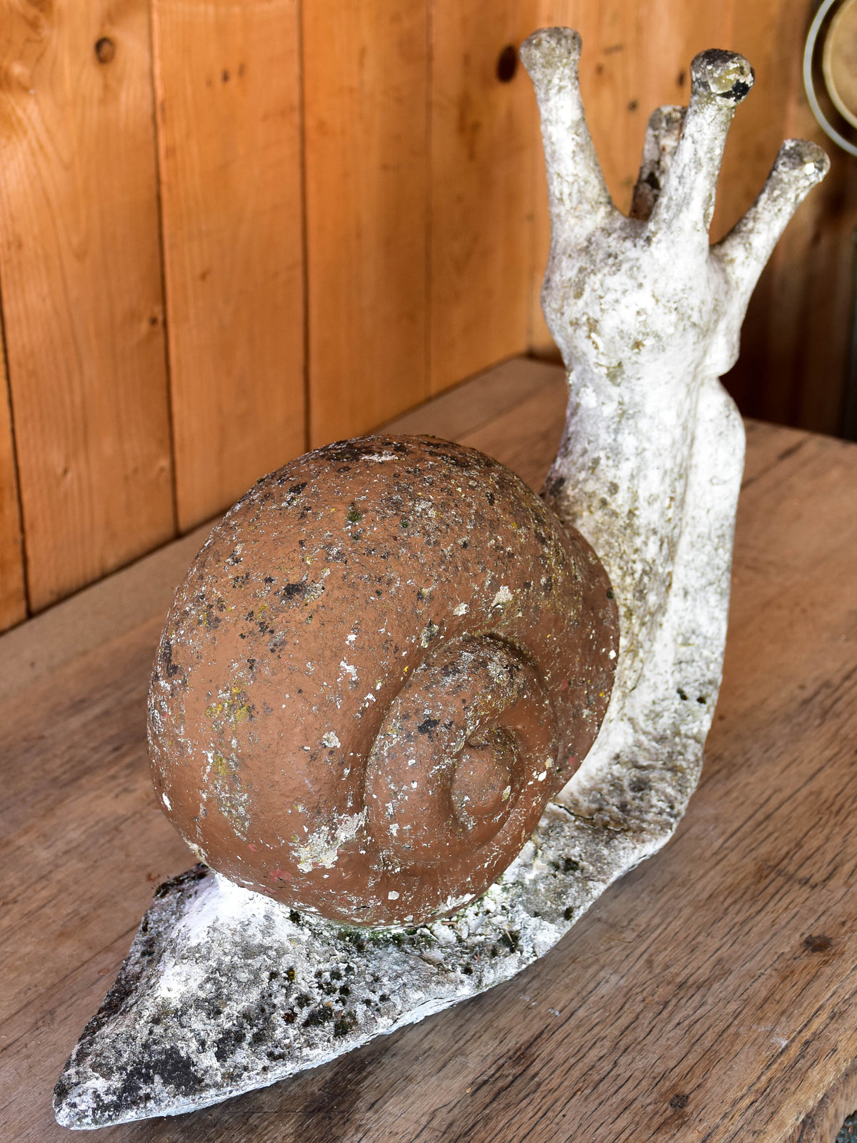 Antique French snail garden sculpture