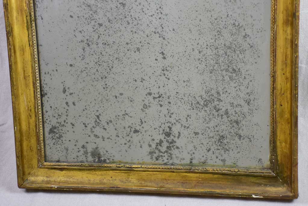 19th Century French trumeau mirror with oriental themed painting 51½" x 23¼"