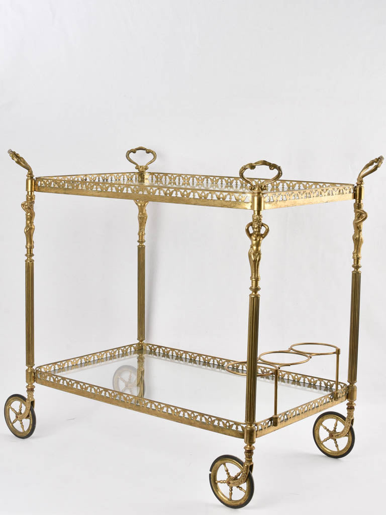 Vintage French bar cart / dessert trolley