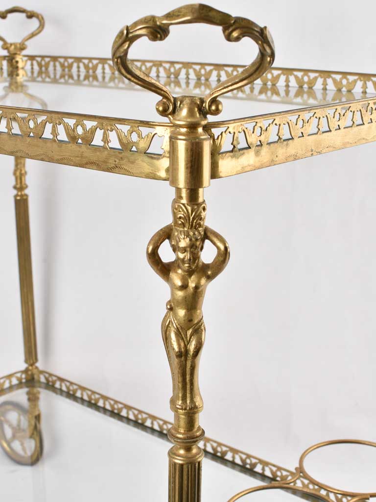 Vintage French bar cart / dessert trolley