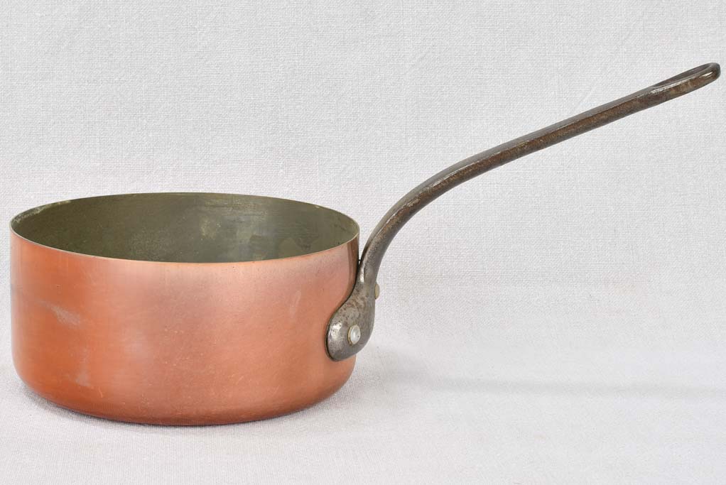 Saucepans, copper, antique (5 pieces)