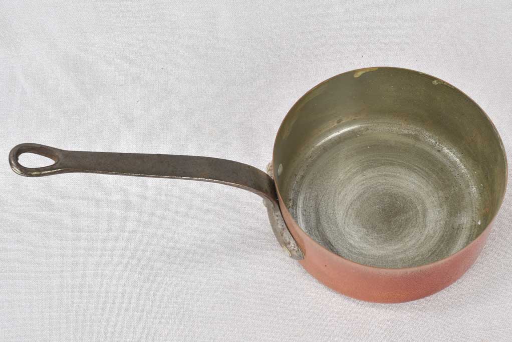 Saucepans, copper, antique (5 pieces)