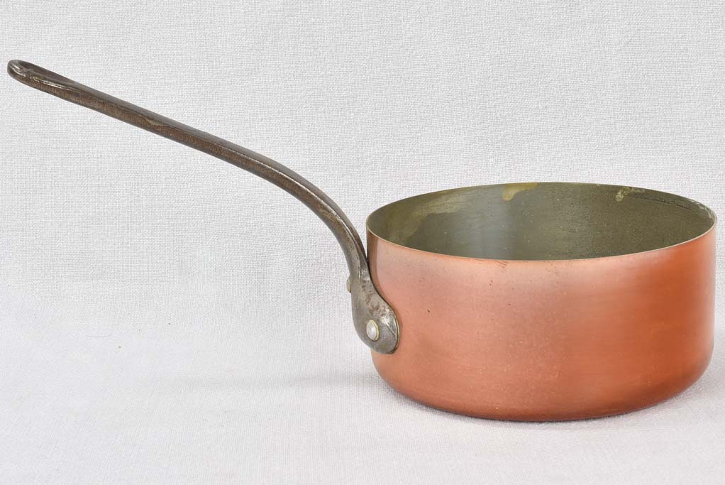 Saucepans, copper, antique (5 pieces)