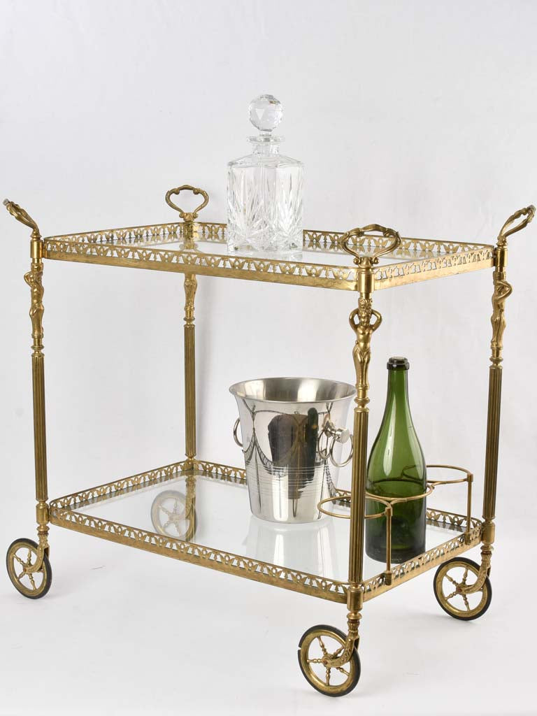 Vintage French bar cart / dessert trolley