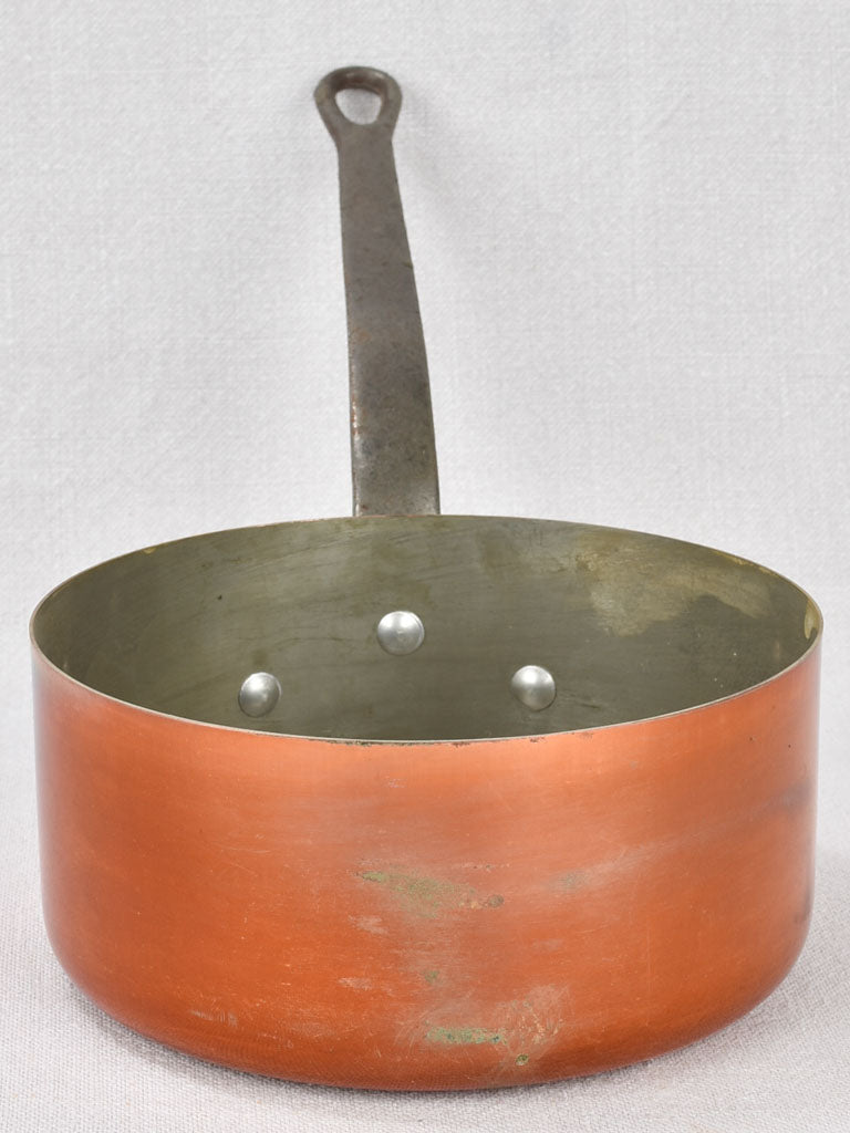Saucepans, copper, antique (5 pieces)