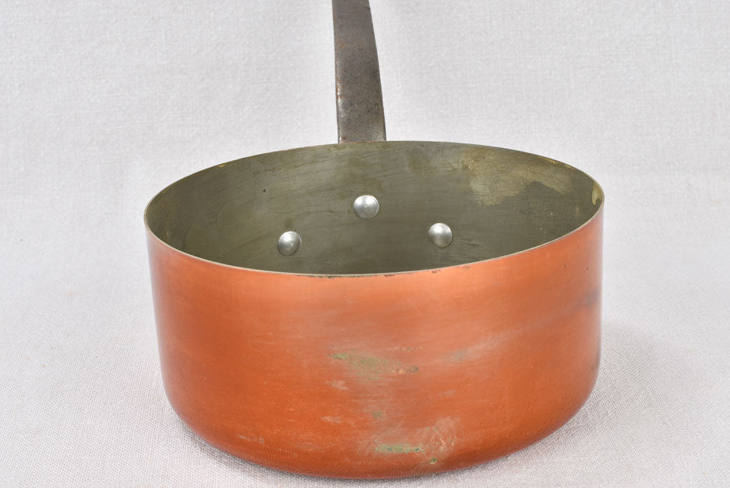 Saucepans, copper, antique (5 pieces)