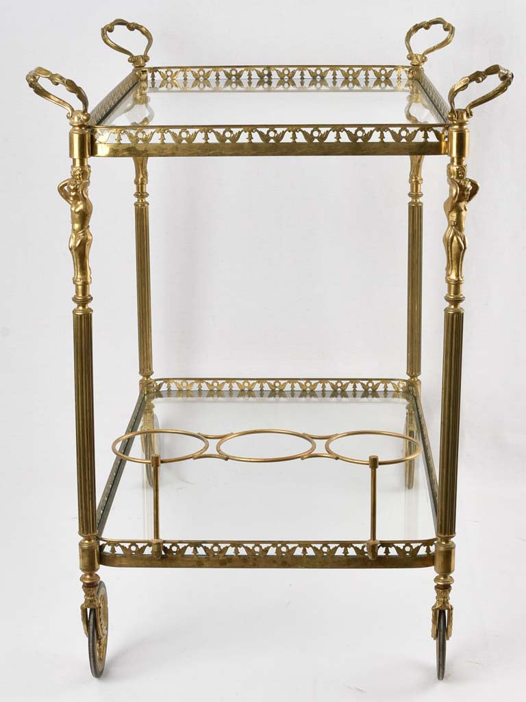 Vintage French bar cart / dessert trolley