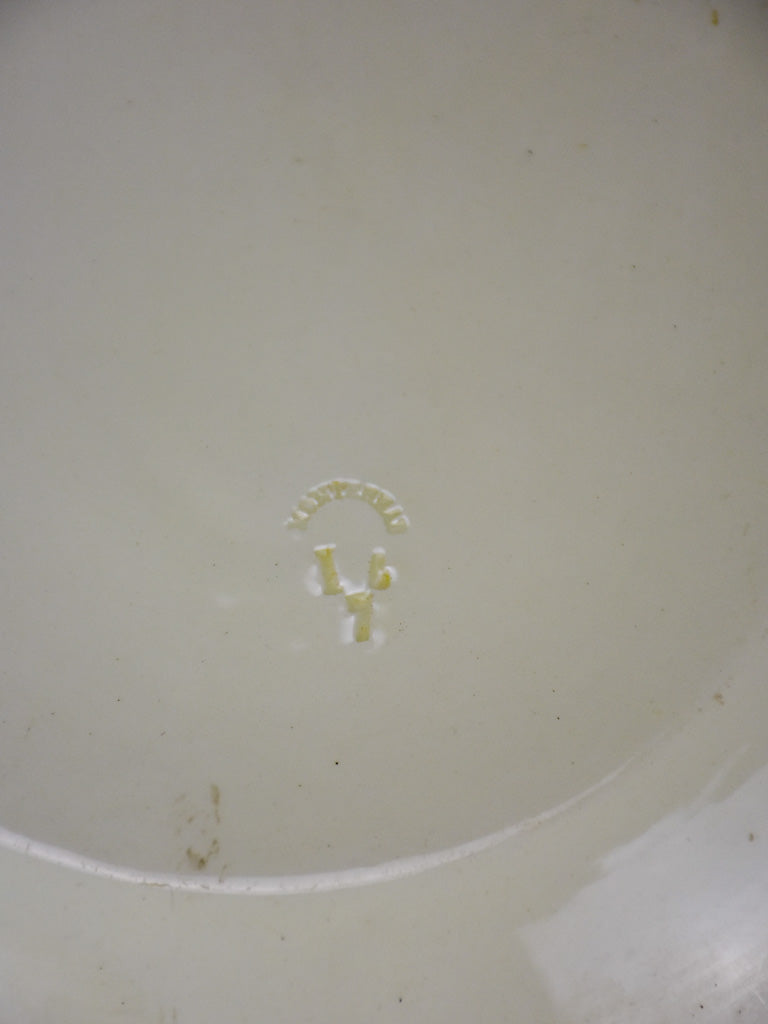 Large antique Creil platter - octagonal