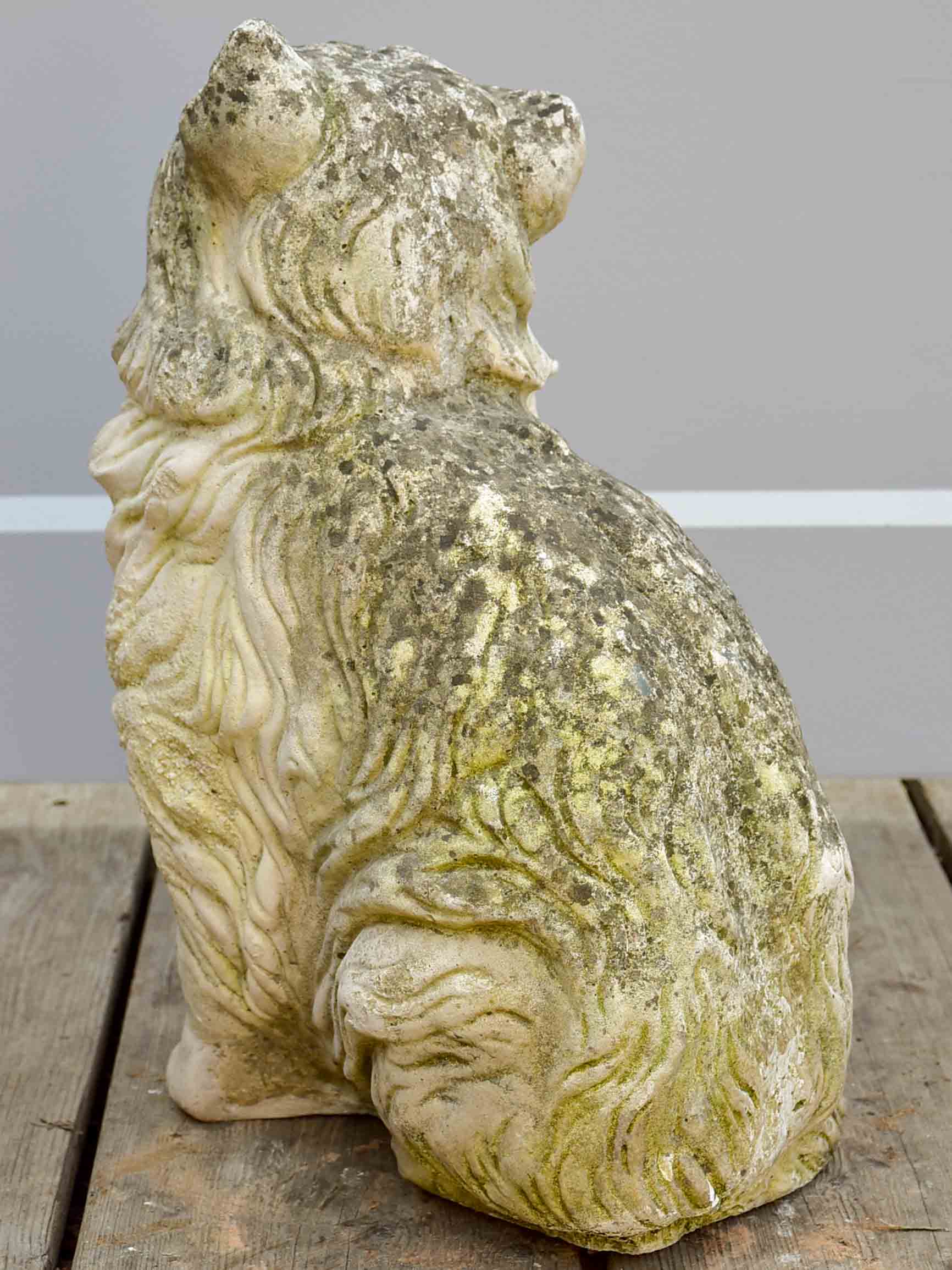Vintage French garden sculpture - cat
