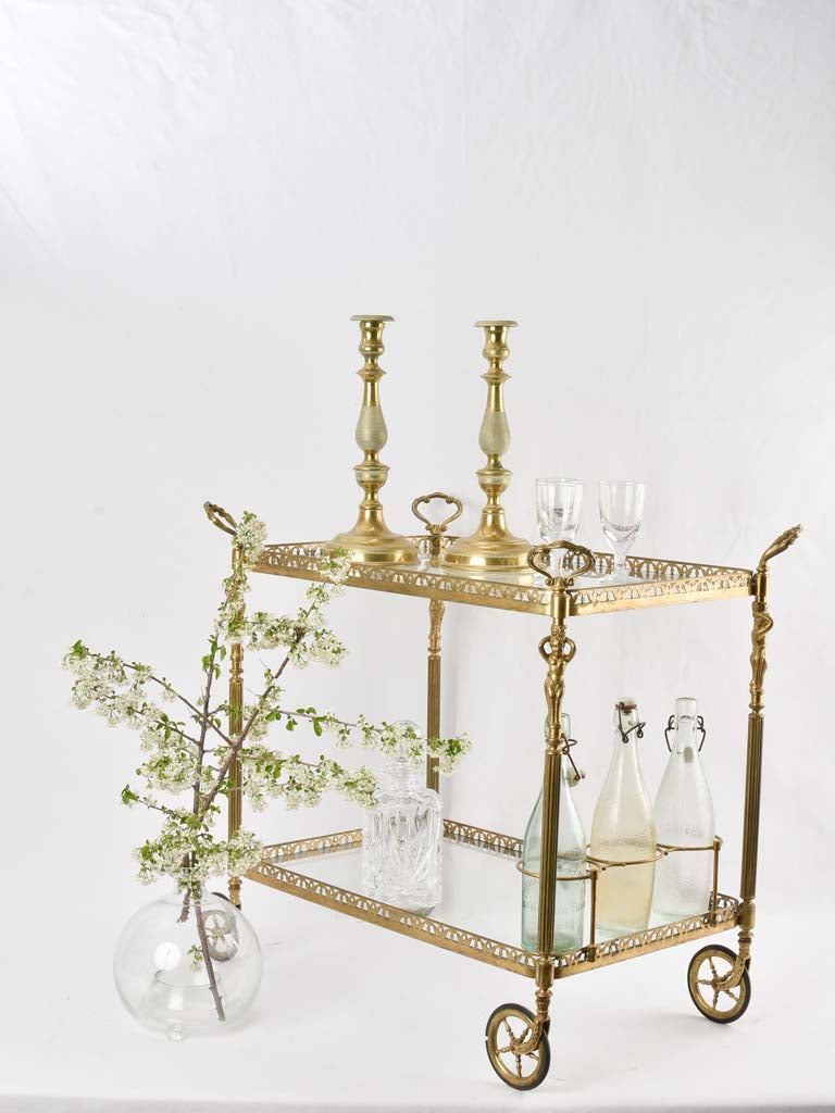 Vintage French bar cart / dessert trolley