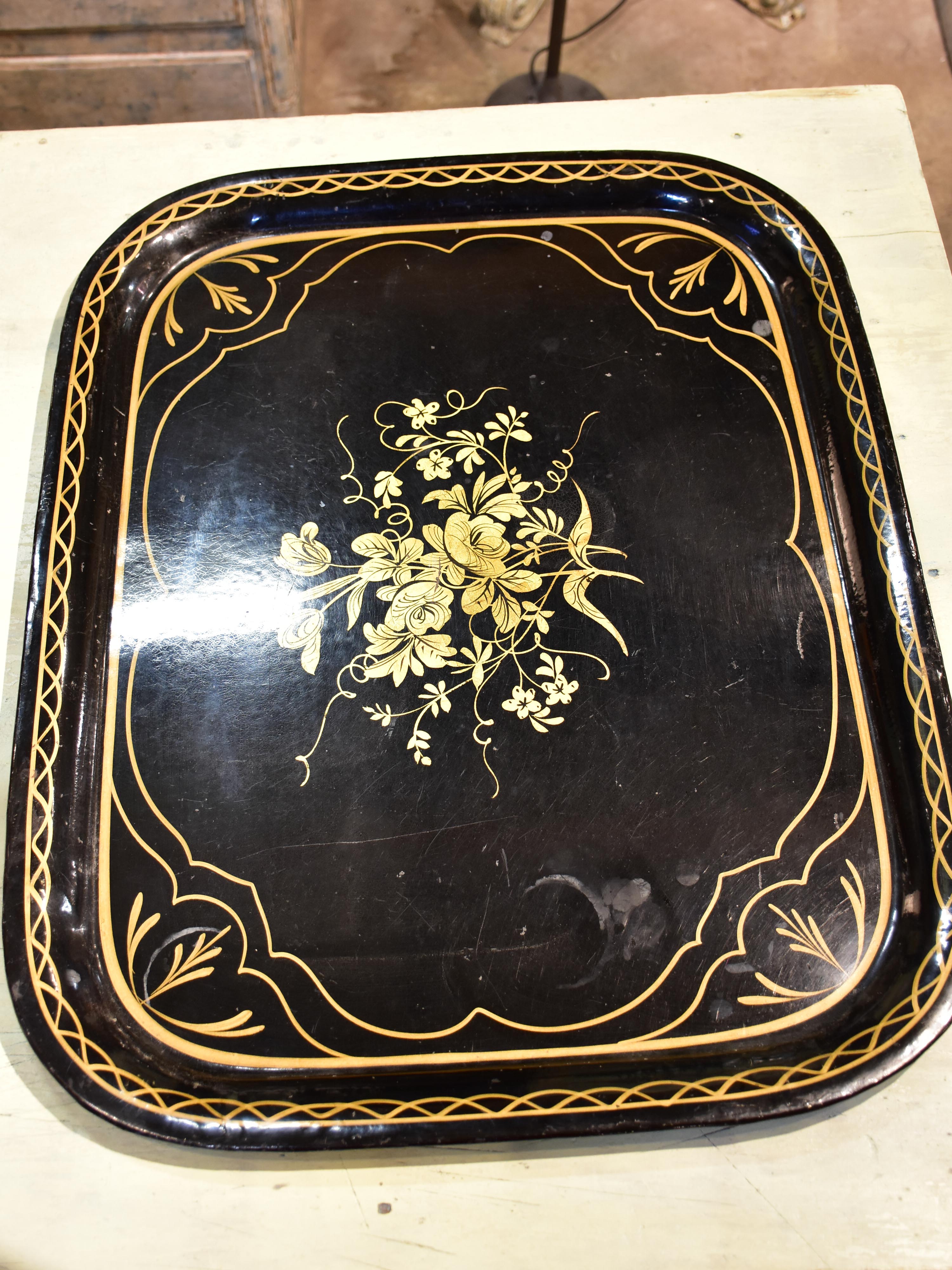 Antique Napoleon III French tole tray