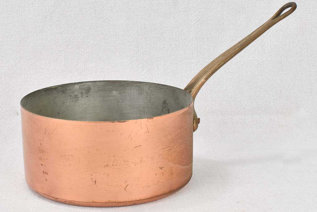 Saucepans, copper, vintage (set of 7)