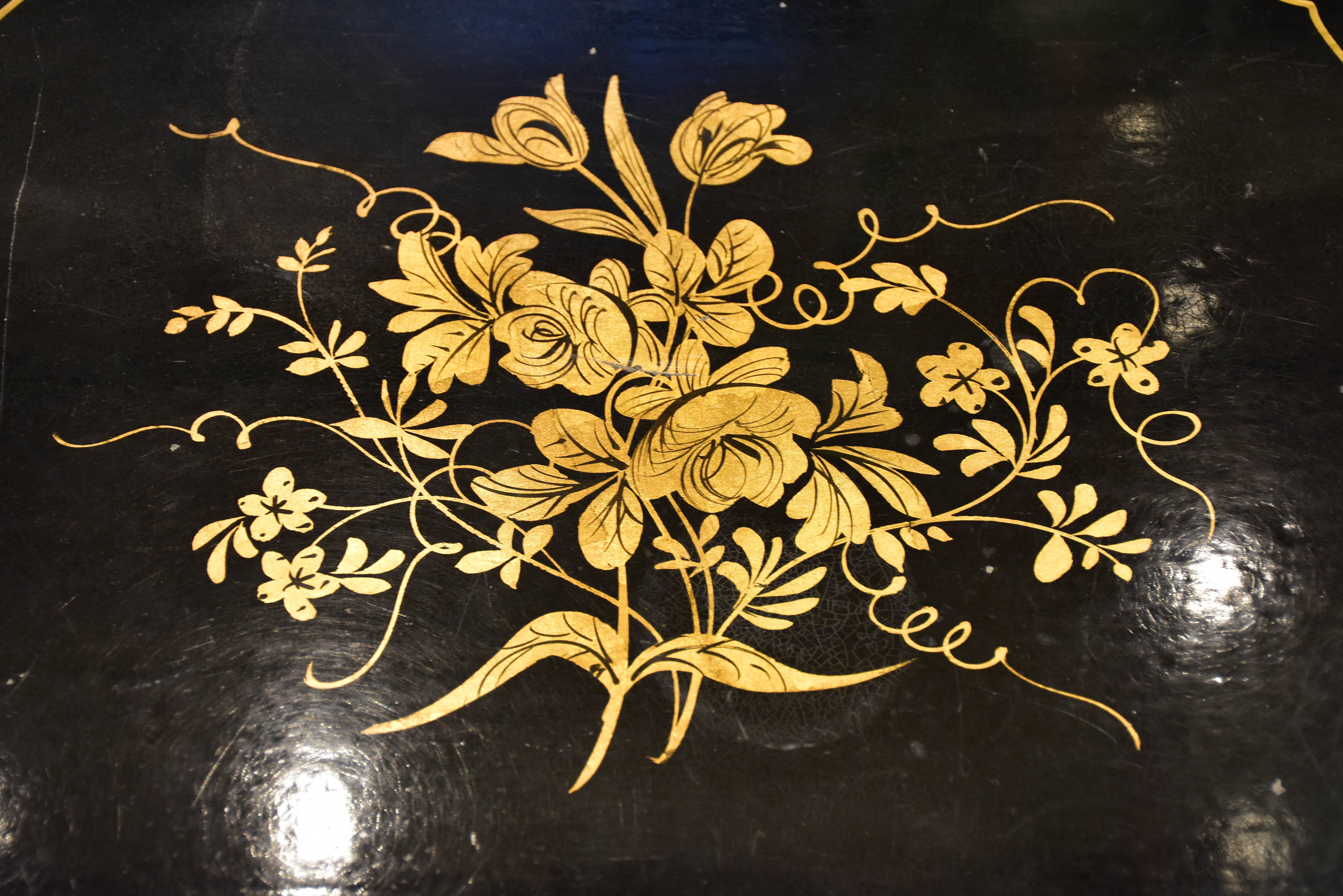 Antique Napoleon III French tole tray