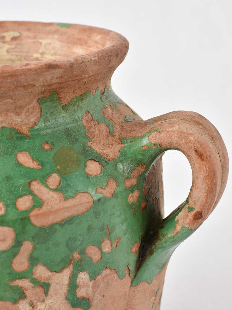 19th century small confit pot - green