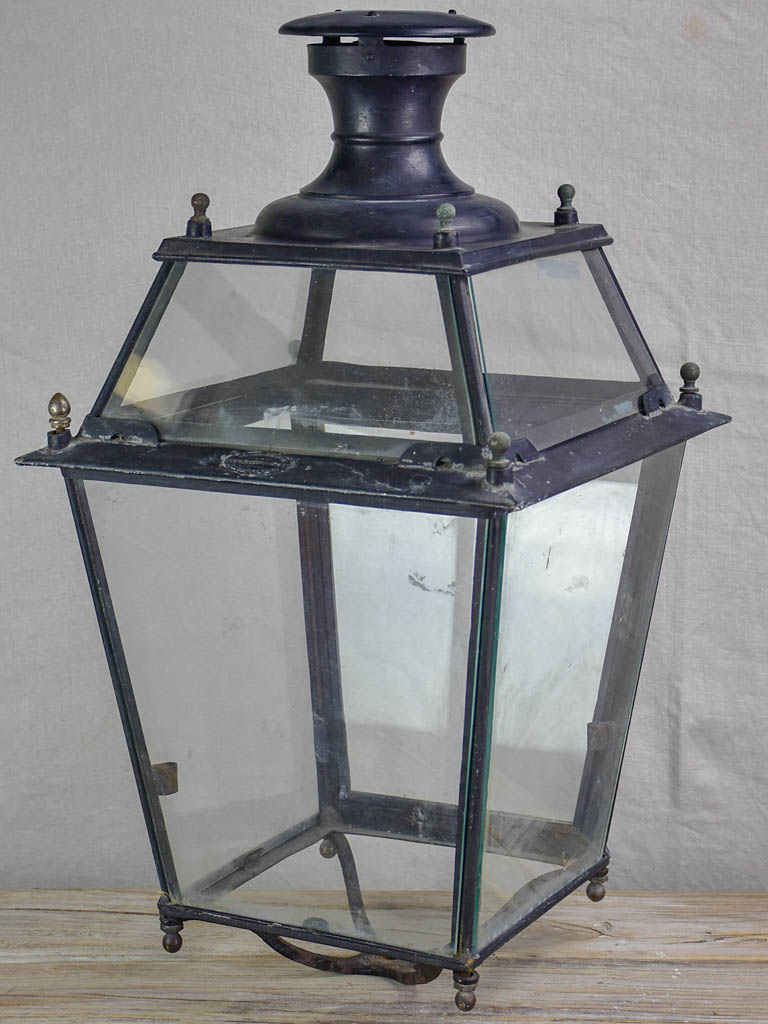 Large 19th Century French lantern - black 27½"