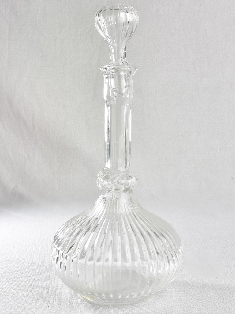 Glass decanter, vintage, 13½"
