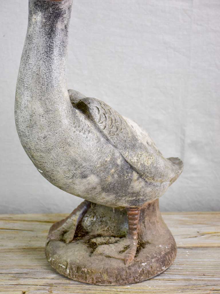 Vintage French garden goose - stone RESERVED