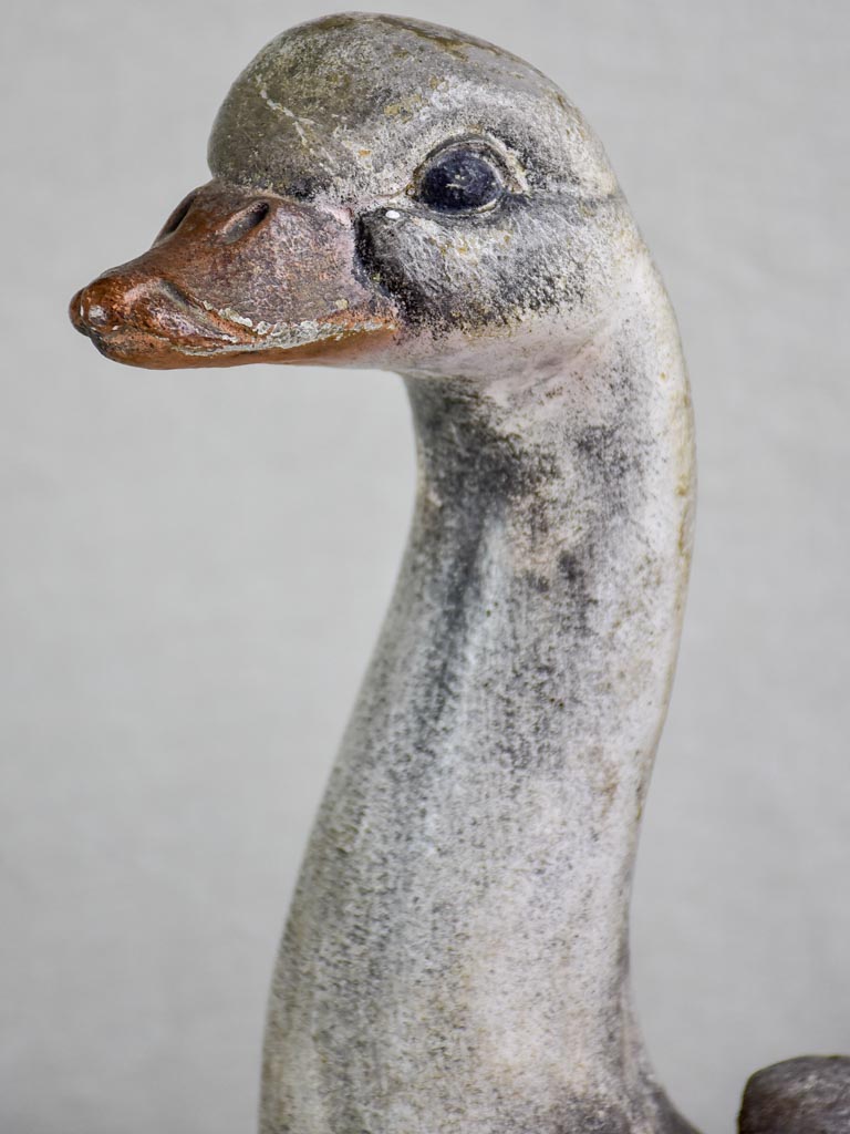 Vintage French garden goose - stone RESERVED