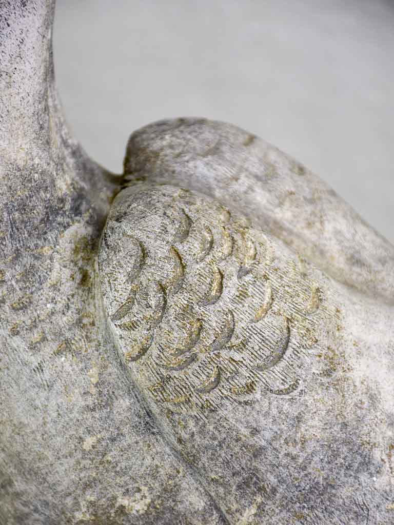 Vintage French garden goose - stone RESERVED