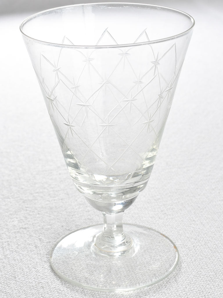 Set of 6 glasses from the 1940s