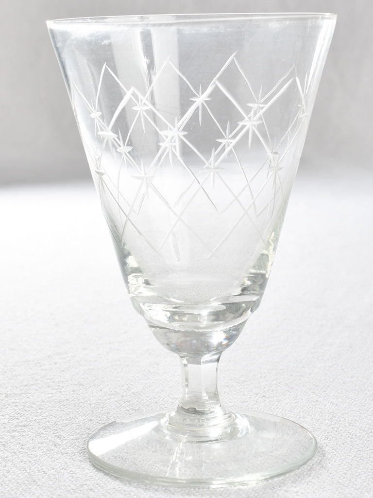 Set of 6 glasses from the 1940s
