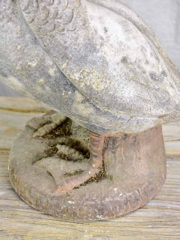 Vintage French garden goose - stone RESERVED
