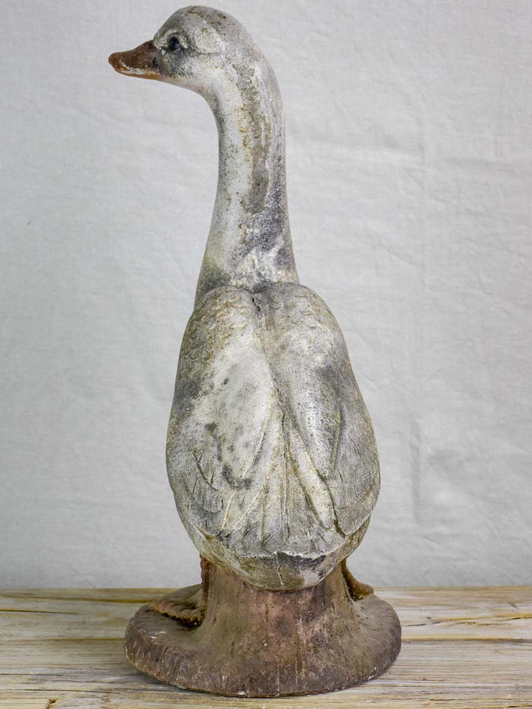 Vintage French garden goose - stone RESERVED