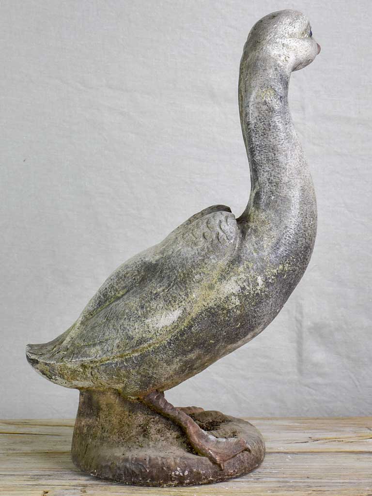 Vintage French garden goose - stone RESERVED