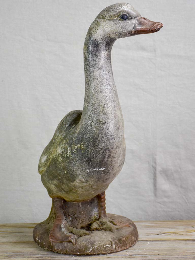 Vintage French garden goose - stone RESERVED