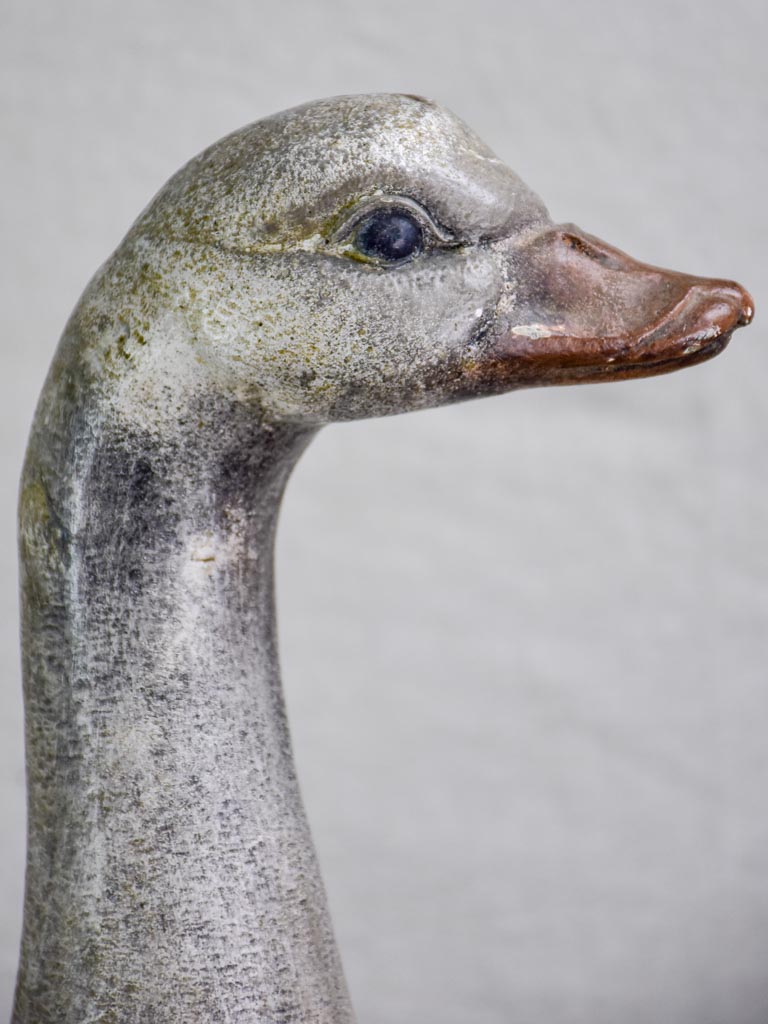 Vintage French garden goose - stone RESERVED